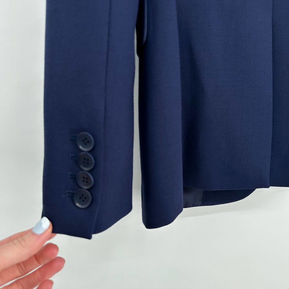 Equipment Anais Blazer Wool Blend Single Button Suit Jacket, Navy Blue - Picture 10 of 16